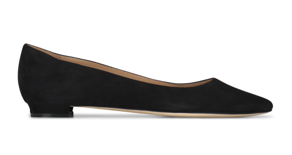 Manolo Blahnik BB Ballet Flats in Black Suede