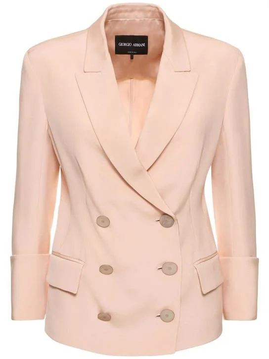 Giorgio Armani Silk Double-Breasted Blazer