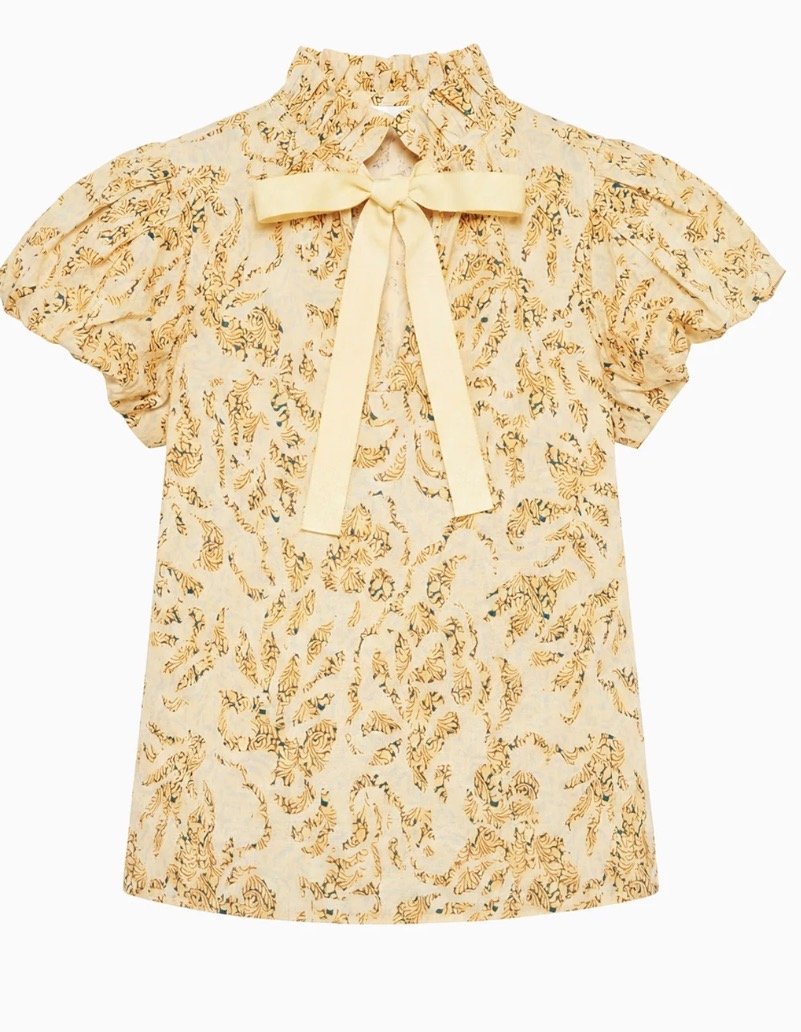 Ulla Johnson Estela Short Sleeve Top