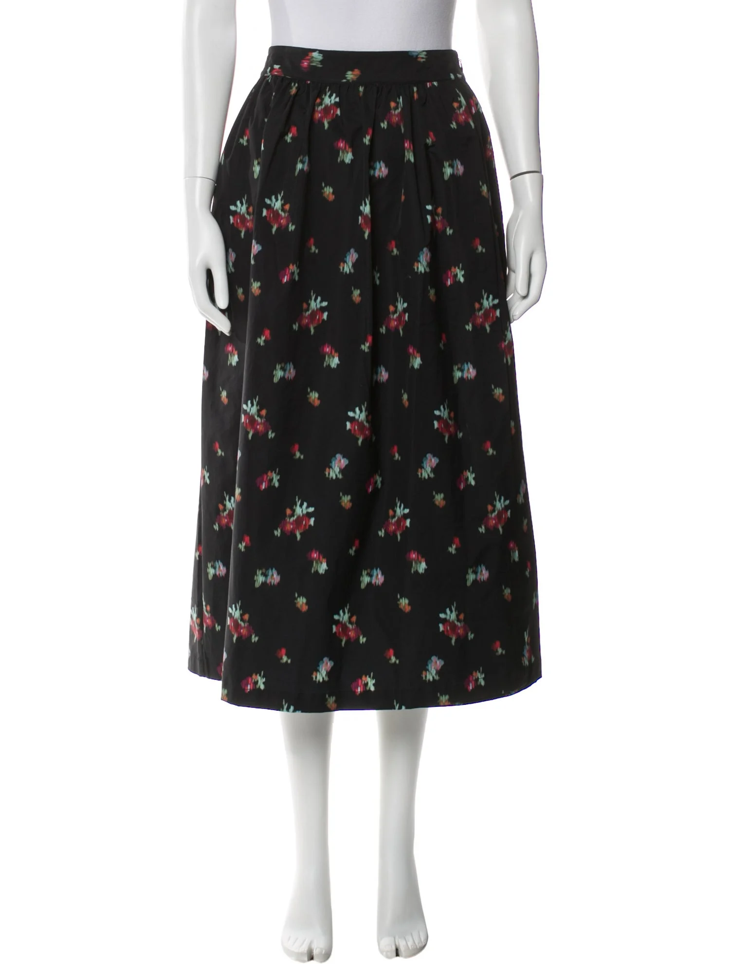Hill House Krista Floral Taffeta Skirt.png