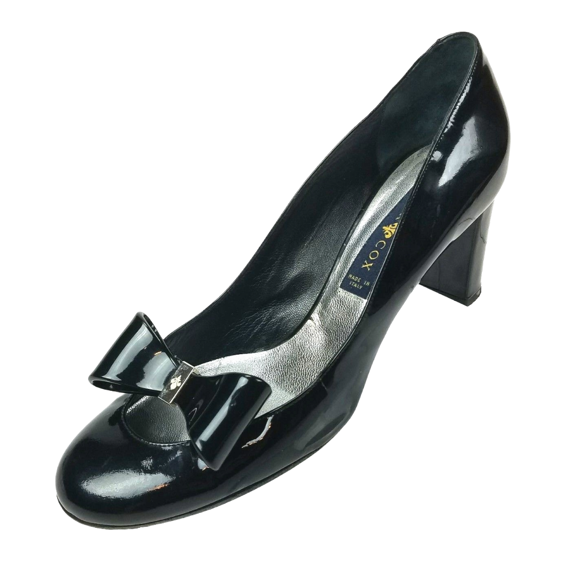 Patrick Cox Bow Pumps in Black Patent Leather