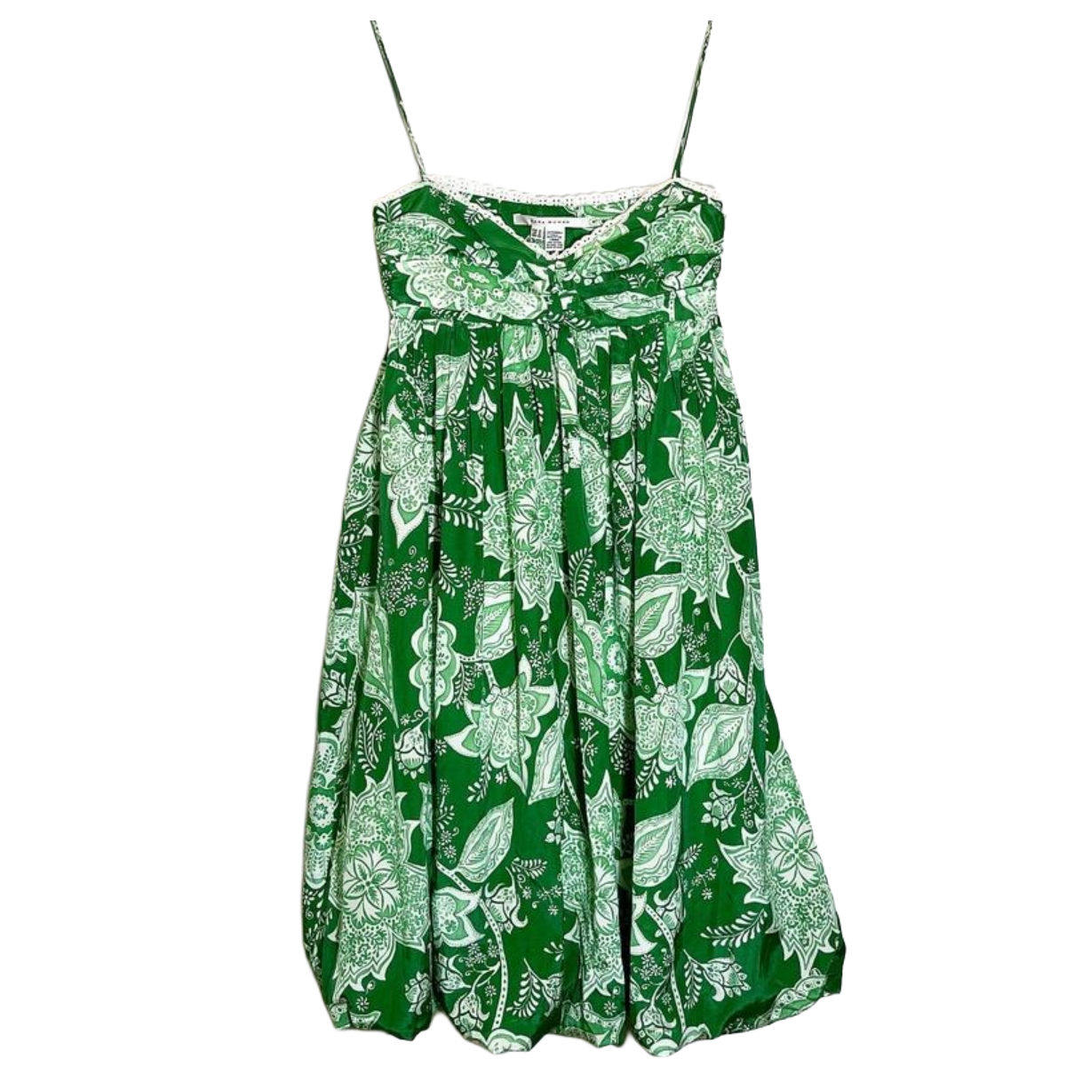 Zara Floral-Print Bubble-Hem Sundress