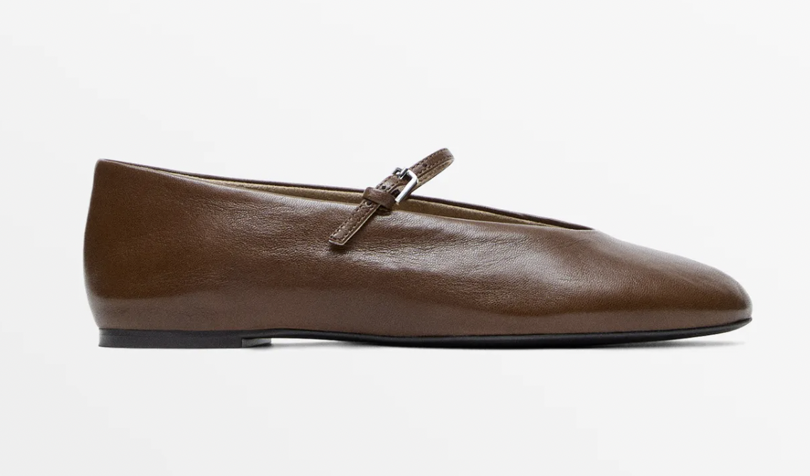 Massimo Dutti Soft Leather Ballerinas