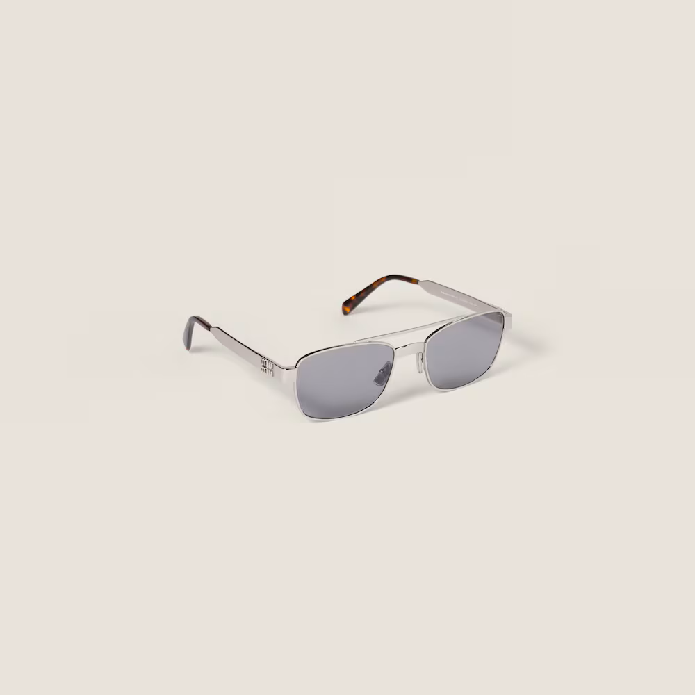 Miu Miu Envie Sunglasses in Silver with Grey Lenses
