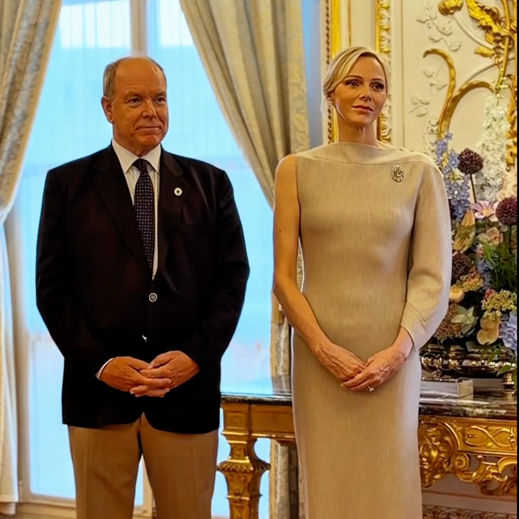 Prince Albert and Princess Charlene meet Small European National Societies representatives