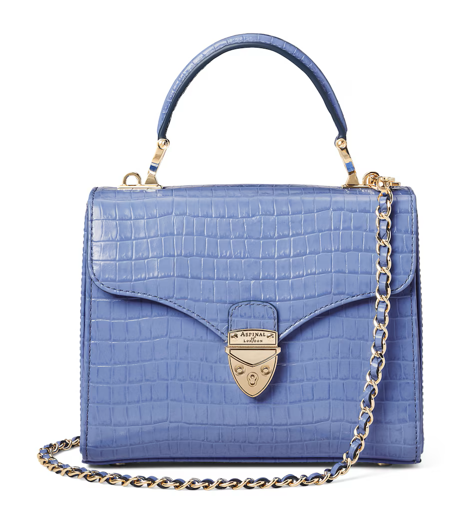 Aspinal of London Midi Mayfair Bag in Capri Blue