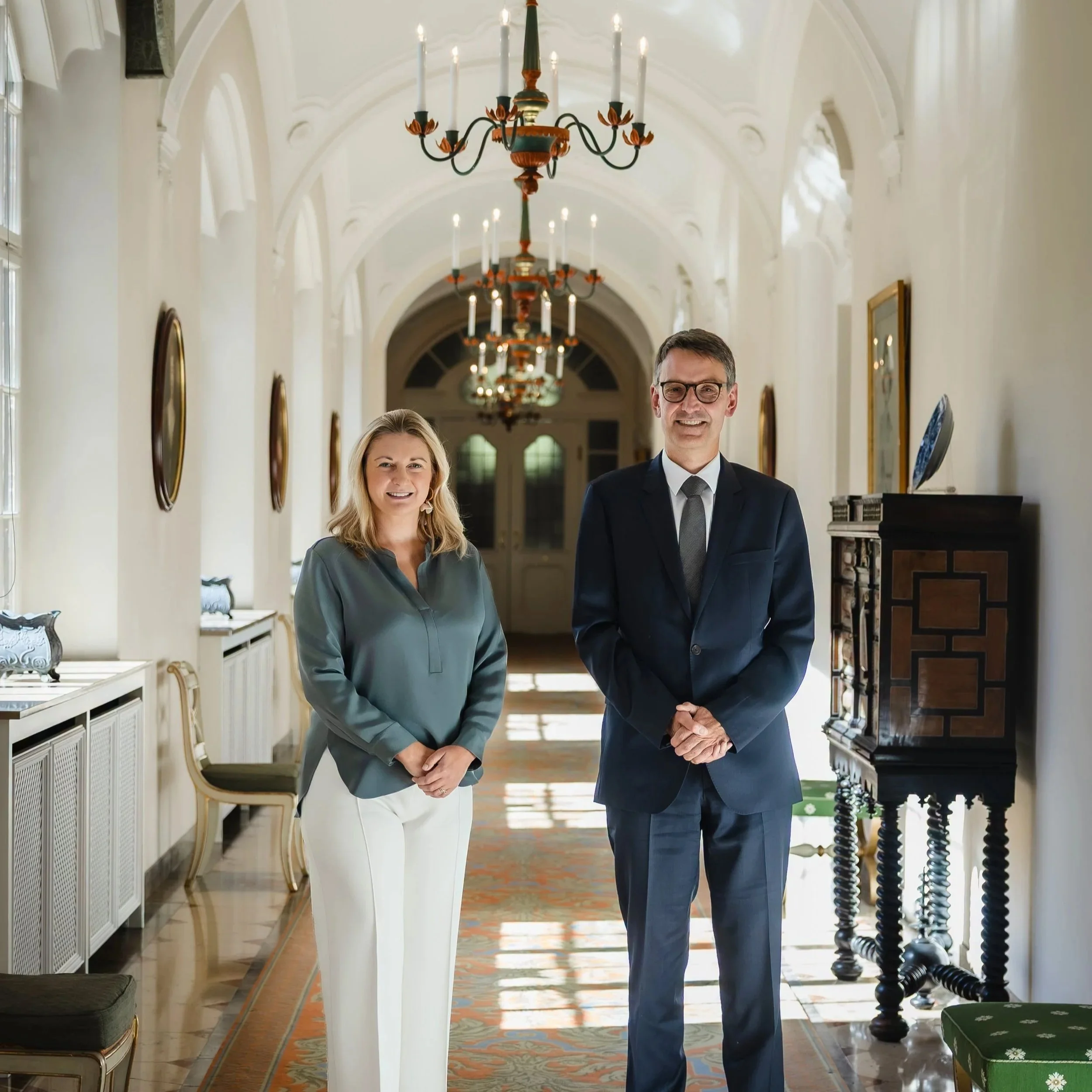 Grand Duchess Stéphanie meets Secretary General of Luxembourg Red Cross
