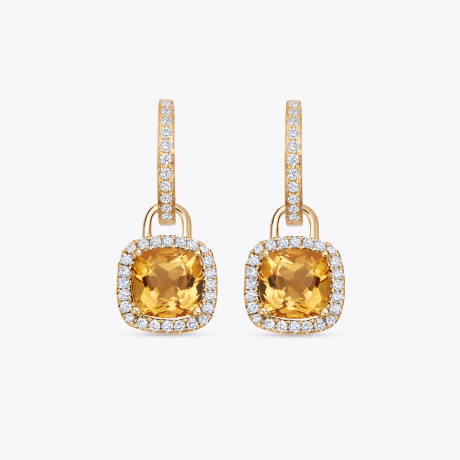 Kiki McDonough Kiki Cushion Mini Diamond Detachable Earrings in Citrine.png
