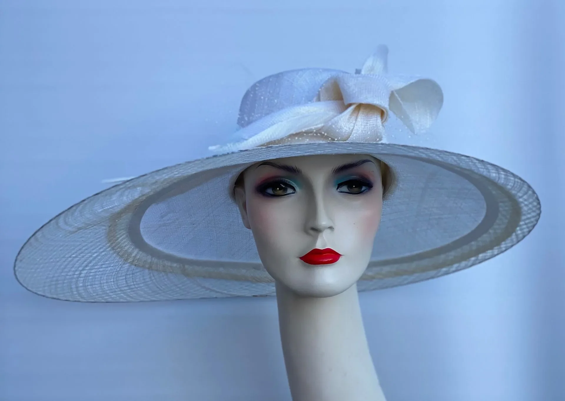 Gerd Holth Straw Wide-Brimmed Hat in White