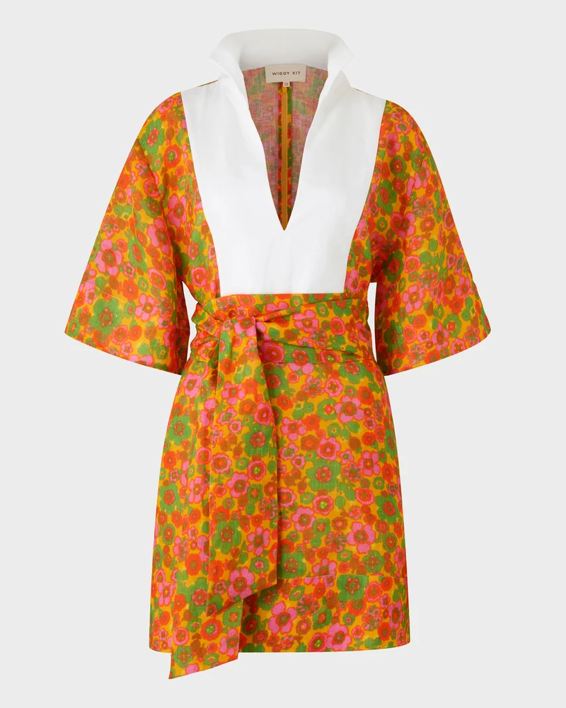 Wiggy Kit Mini Patti Dress in Vintage Floral Print