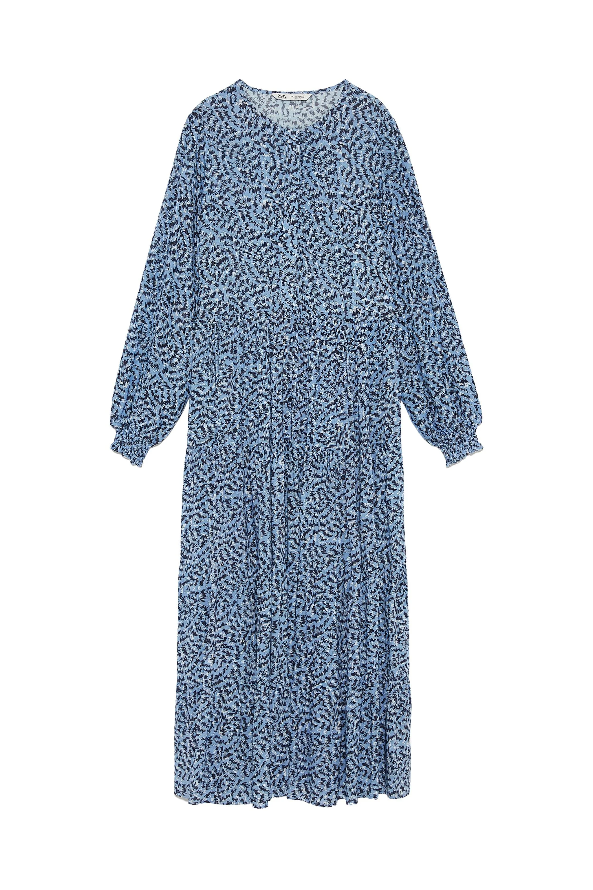 Zara Long Printed Maxi Dress