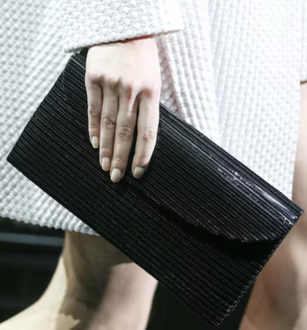 Giorgio Armani Pleated Flap Clutch
