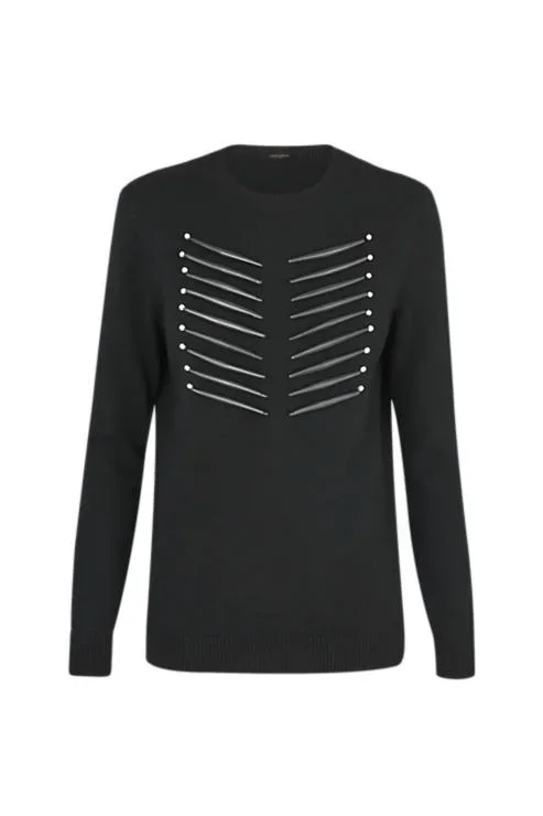 Louis Vuitton Leather Accent Jumper