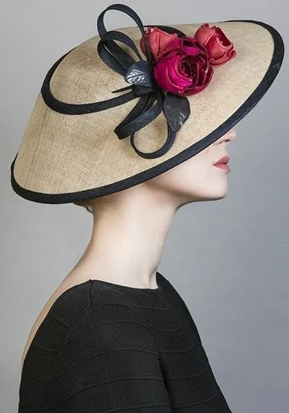 Rachel Trevor Morgan Straw Hat with Roses