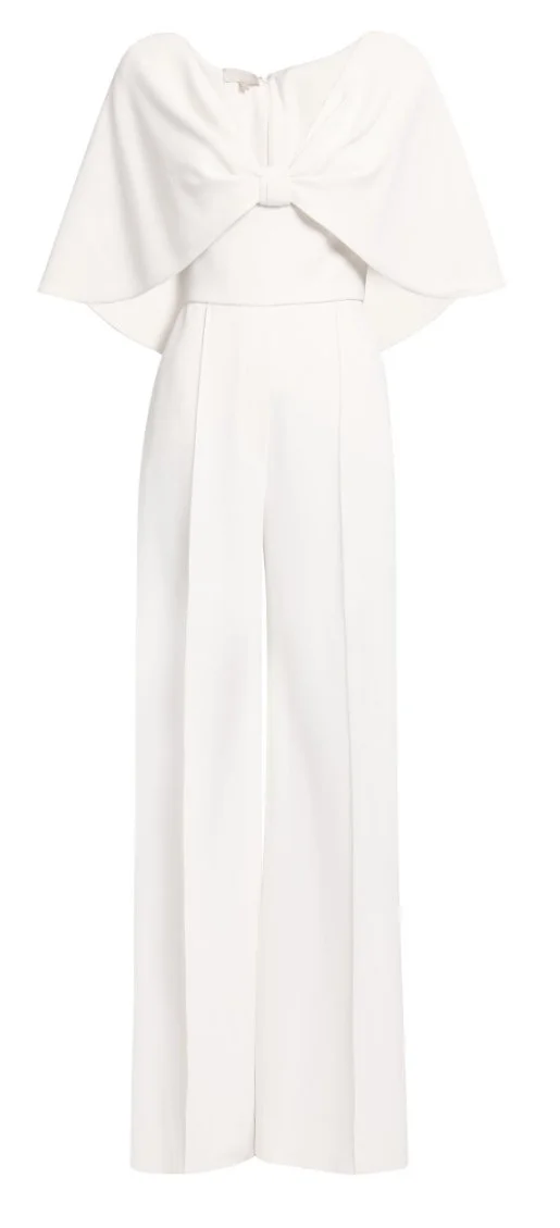 Elie Saab Cape-Detailed Cady Jumpsuit