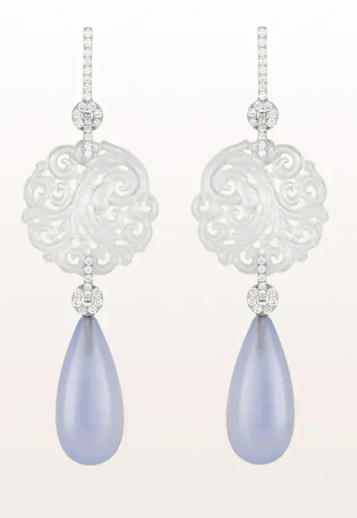 A.E Köchert Black Jade Earrings