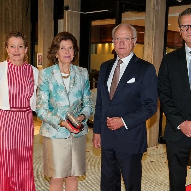 King Carl Gustaf and Queen Silvia attend Nils Landgren concert