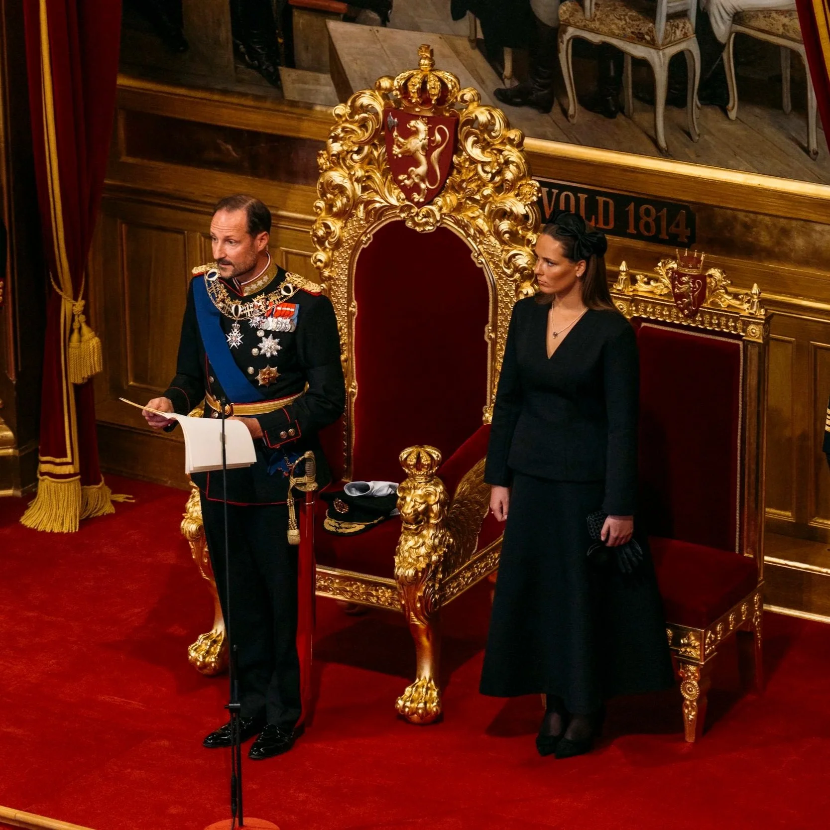 King Haakon and Crown Princess Ingrid Alexandra attend Opening of Parliament