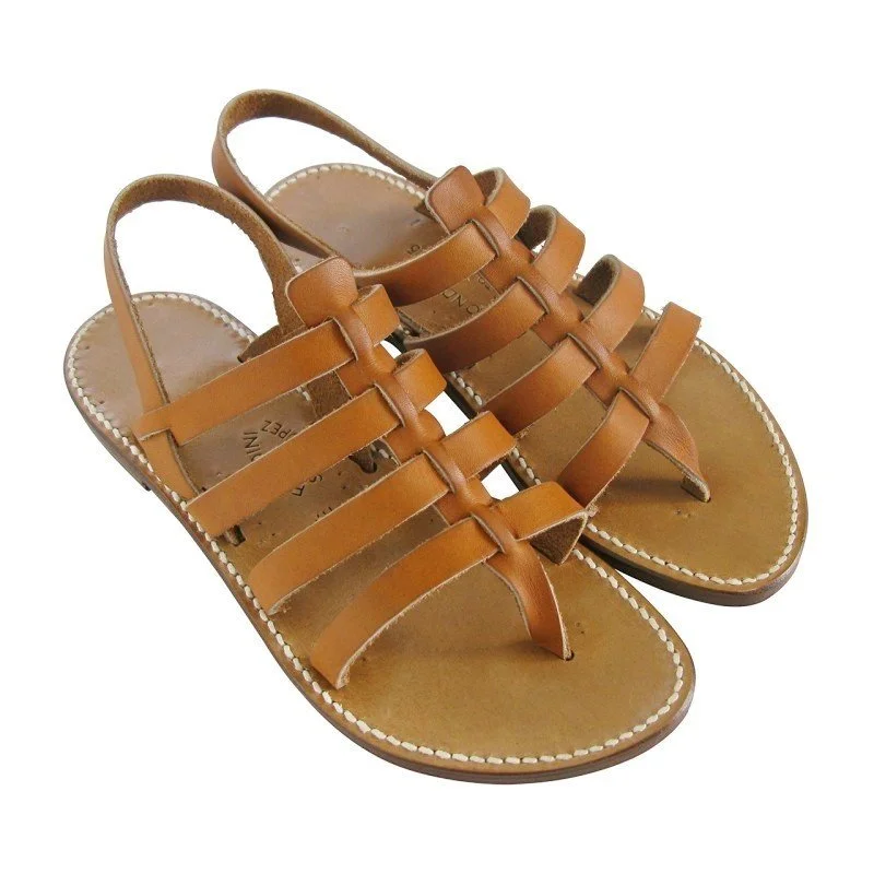 Rondini Tropéziennes Sandals in Double Tanned Leather