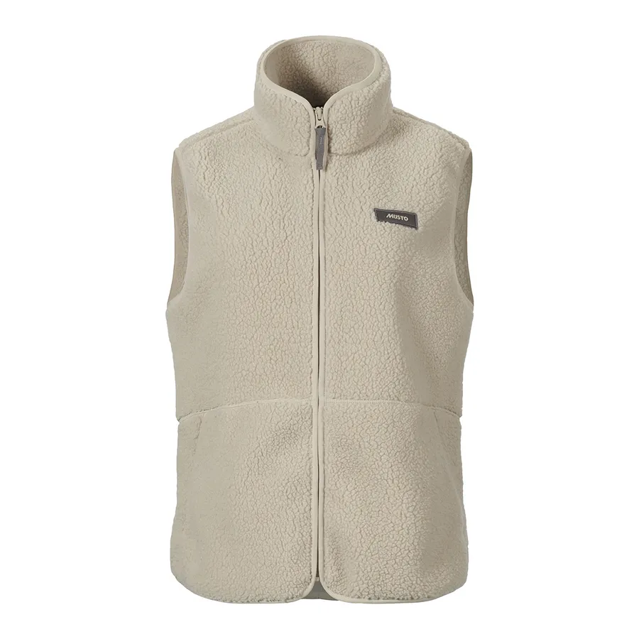 Musto Cove Deep Pile Fleece Vest in 766 Pure Cashme