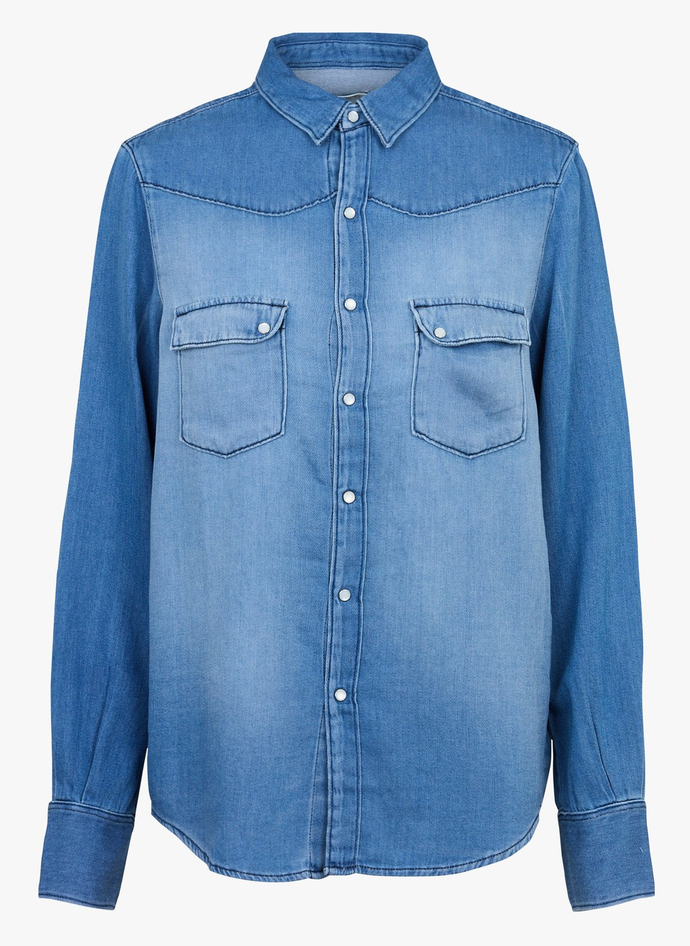 Acquaverde Chemise Clyde en Jean in Light Used