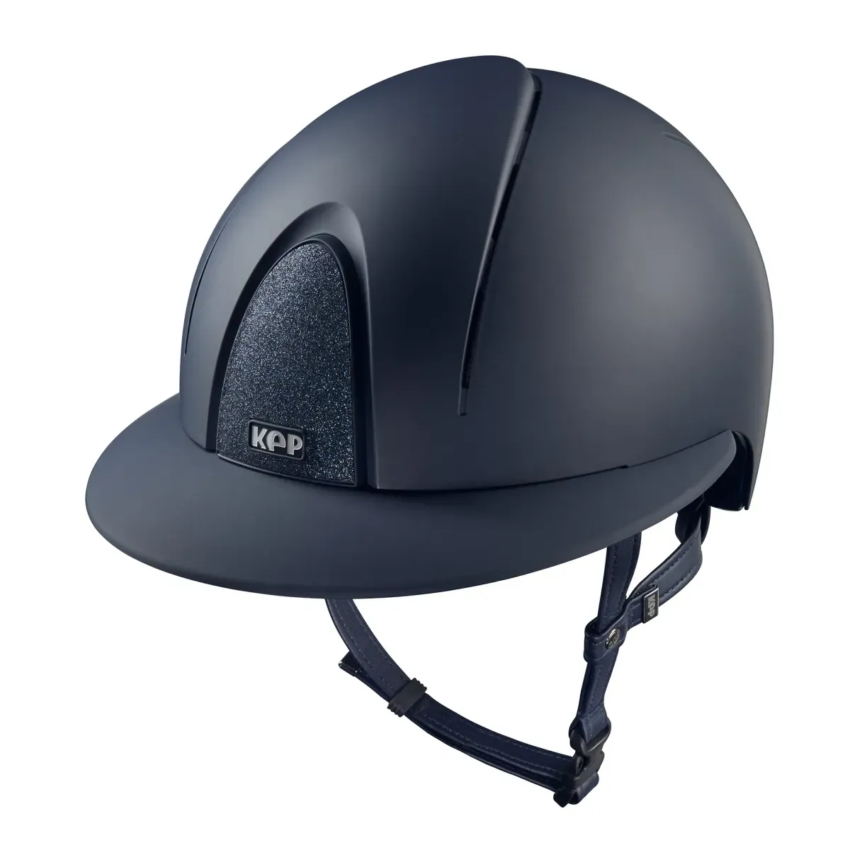 Kep Smart Nova Riding Helmet in Textile Blue with Polo Visor in Star Blue