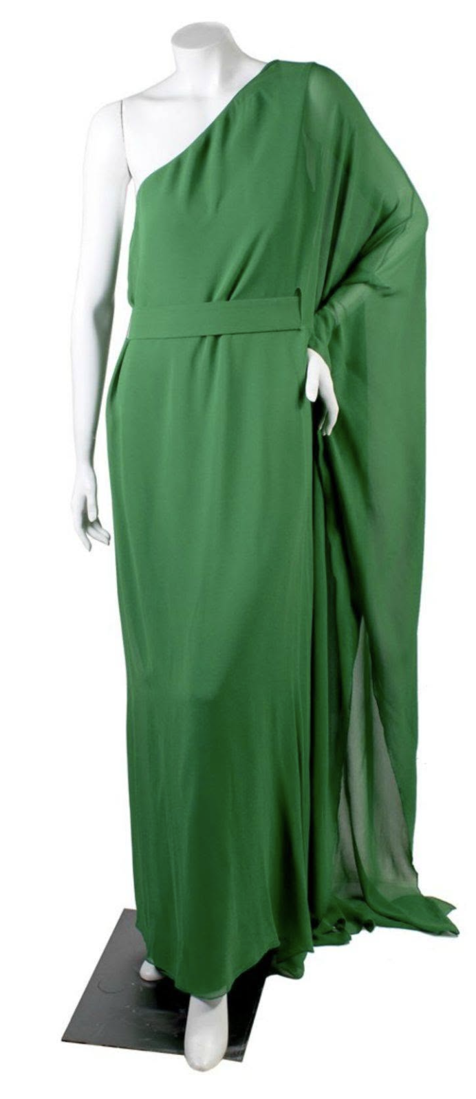 Gucci One-Sleeve Belted Gown