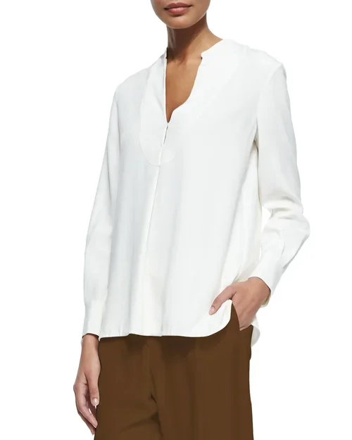 Loro Piana Debra Blouse in Grey