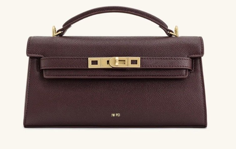 JW PEI Noor Top Handle Bag in Deep Burgundy
