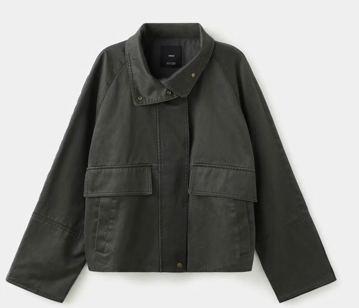Mango Funnel Neck Parka with Pockets