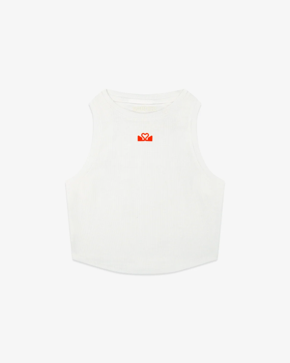 Spence Logo Ribbed Tank in Ultra White