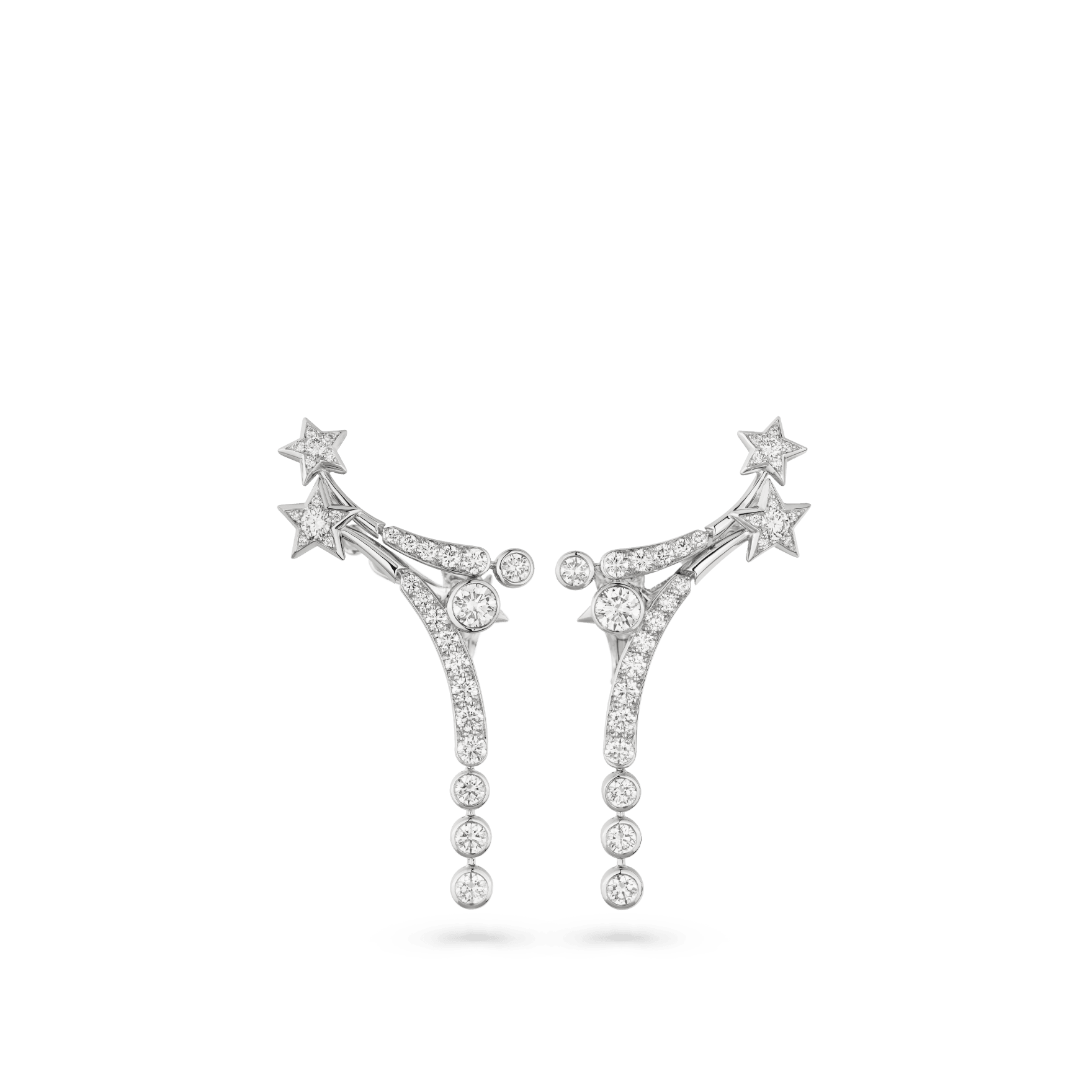 Chanel Comète Couture Earrings in 18K White Gold and Diamonds