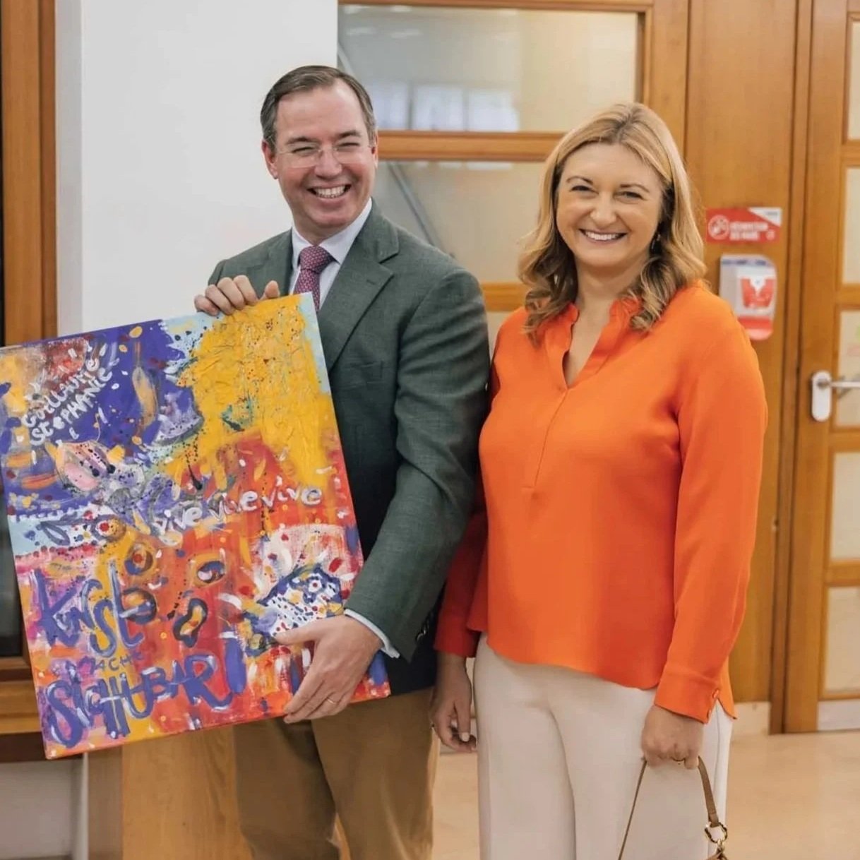 Grand Duke Guillaume and Grand Duchess Stéphanie visit Beim Goldknapp Residential and Care Home