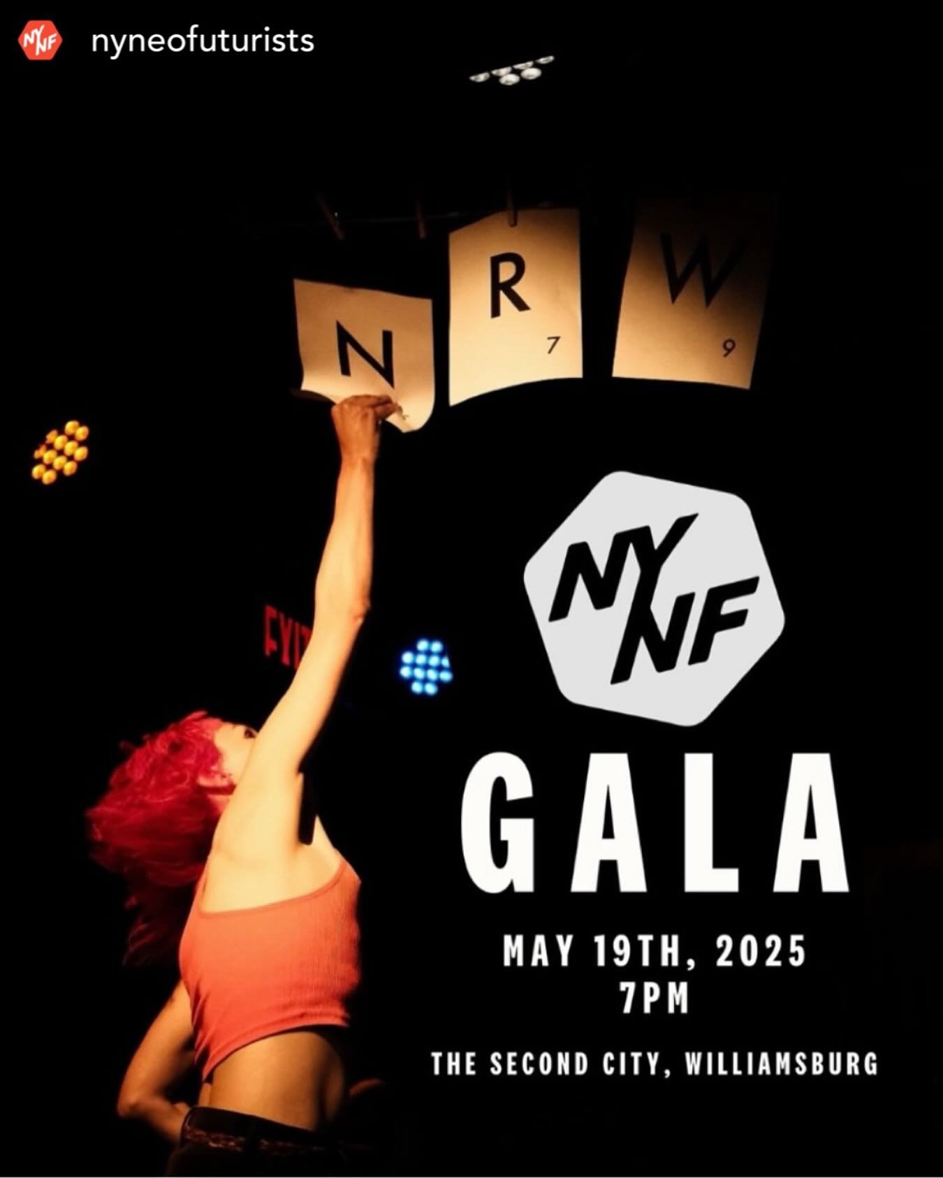 Last weekend for EARLY BIRD discount!!Re Posted &bull; @nyneofuturists 🥂 Join us at Second City on May 19 at 7pm for a not-to-be-missed evening supporting the NYNF ✨ Open bar, food, and performances from your favorite Neo-Futurists. Tickets on sale 