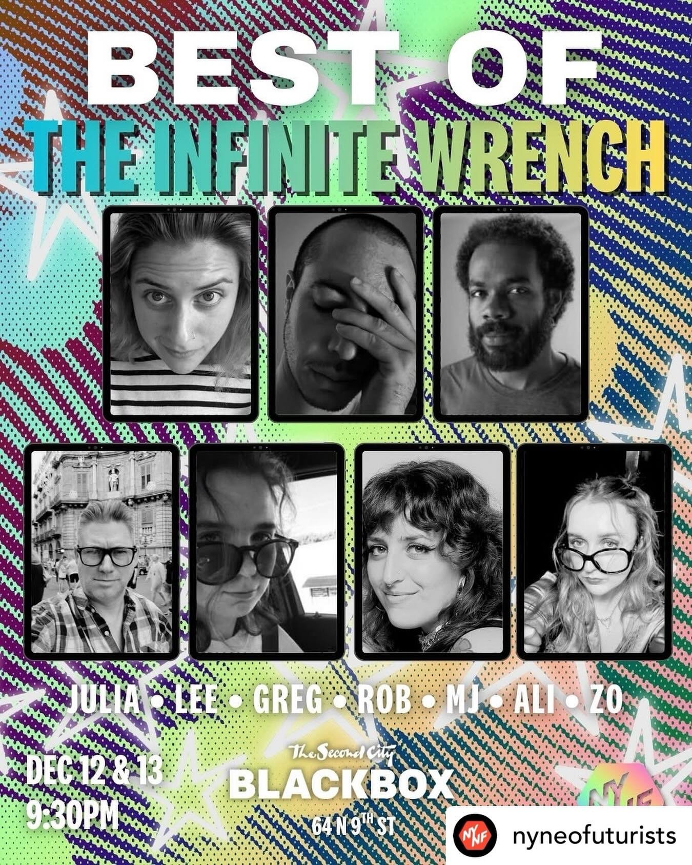 I&rsquo;m in&mdash;come through✨ &bull; @nyneofuturists LAST SHOWS of 2025! 🥂 We&rsquo;re bringing back our favorite plays of the year for one last weekend. Join @sirgregolas, @astronautone, @casualperson2, @_discojuice, @a_iluj, and Techs @alessand