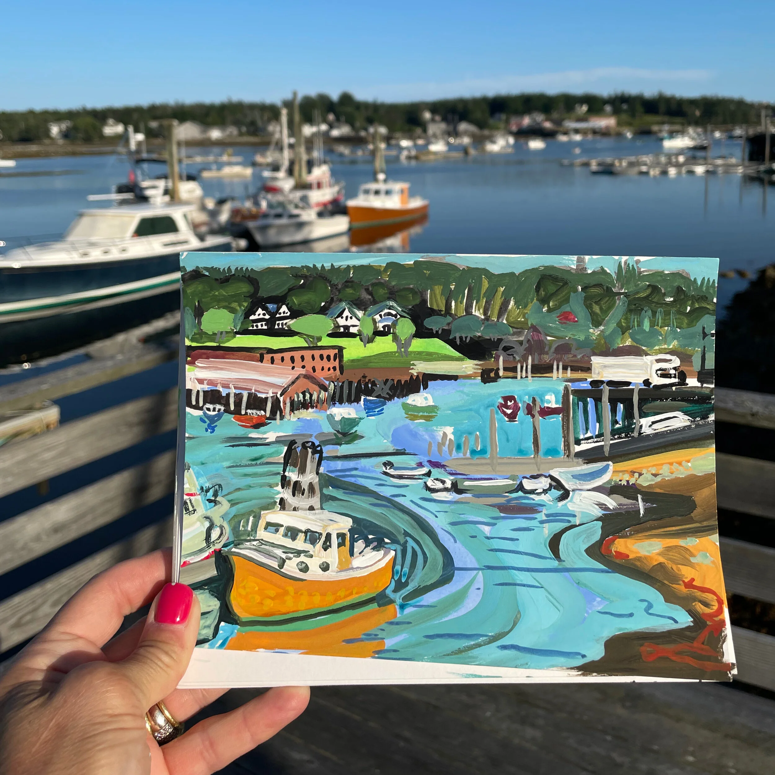 BASS HARBOR, 6.5x8.5, SOLD