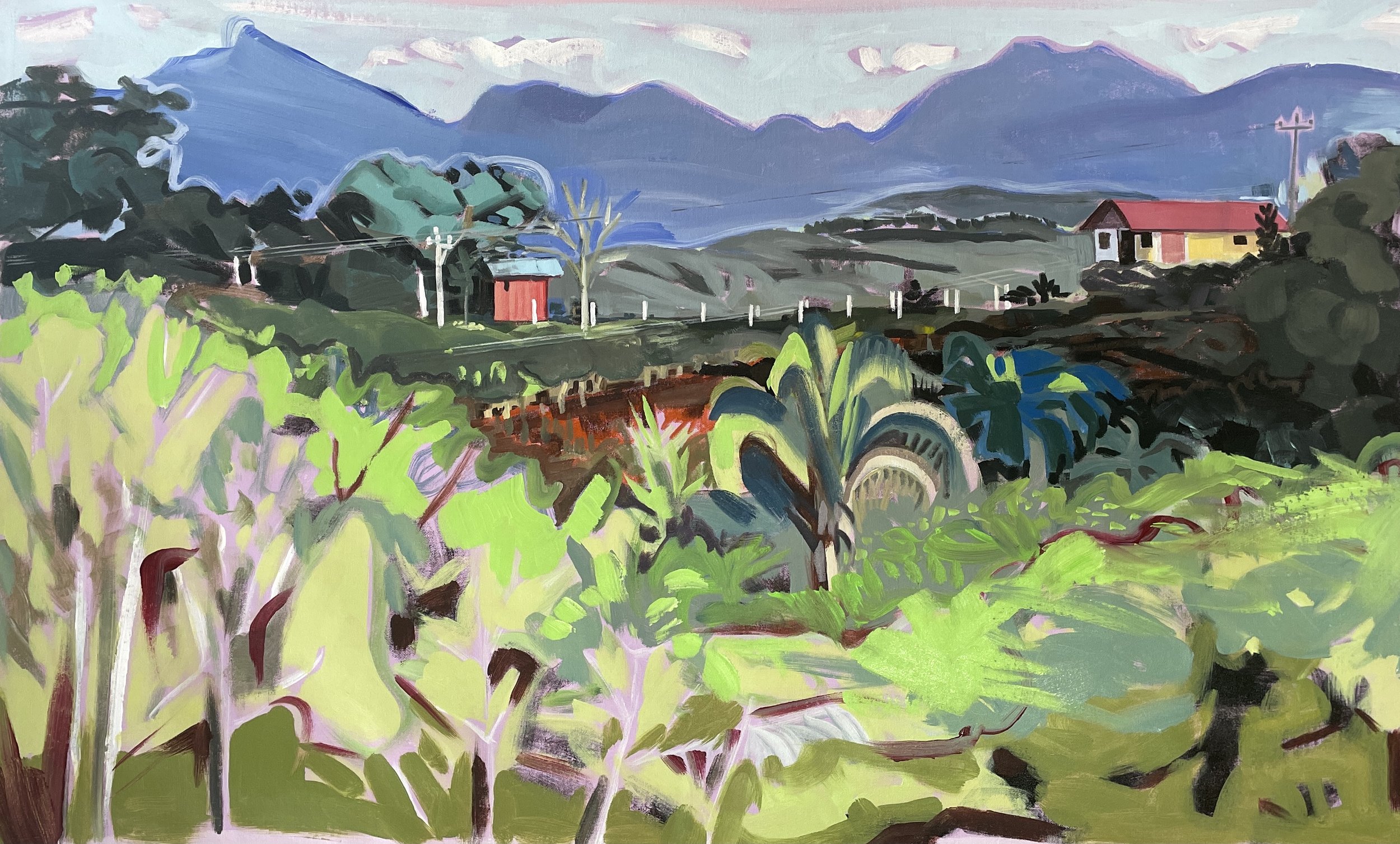 STAY IN TOUCH - 24 x 42 X 1.5, Acrylic on Canvas, $1560