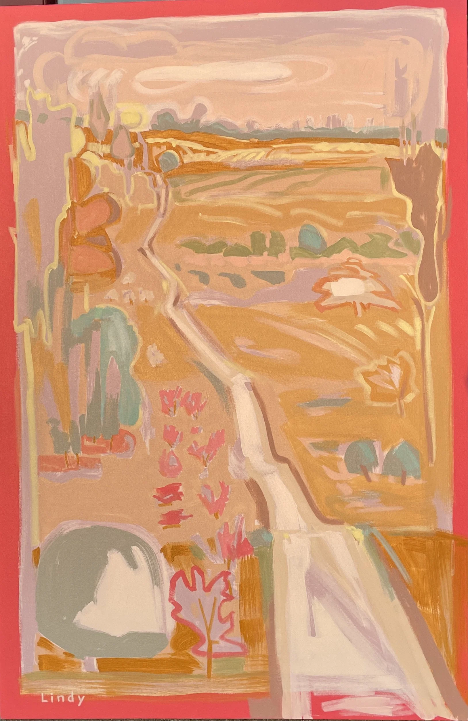 STILL OUT THERE RUNNING, 60"x40"x1.5", Acrylic, $2,500.