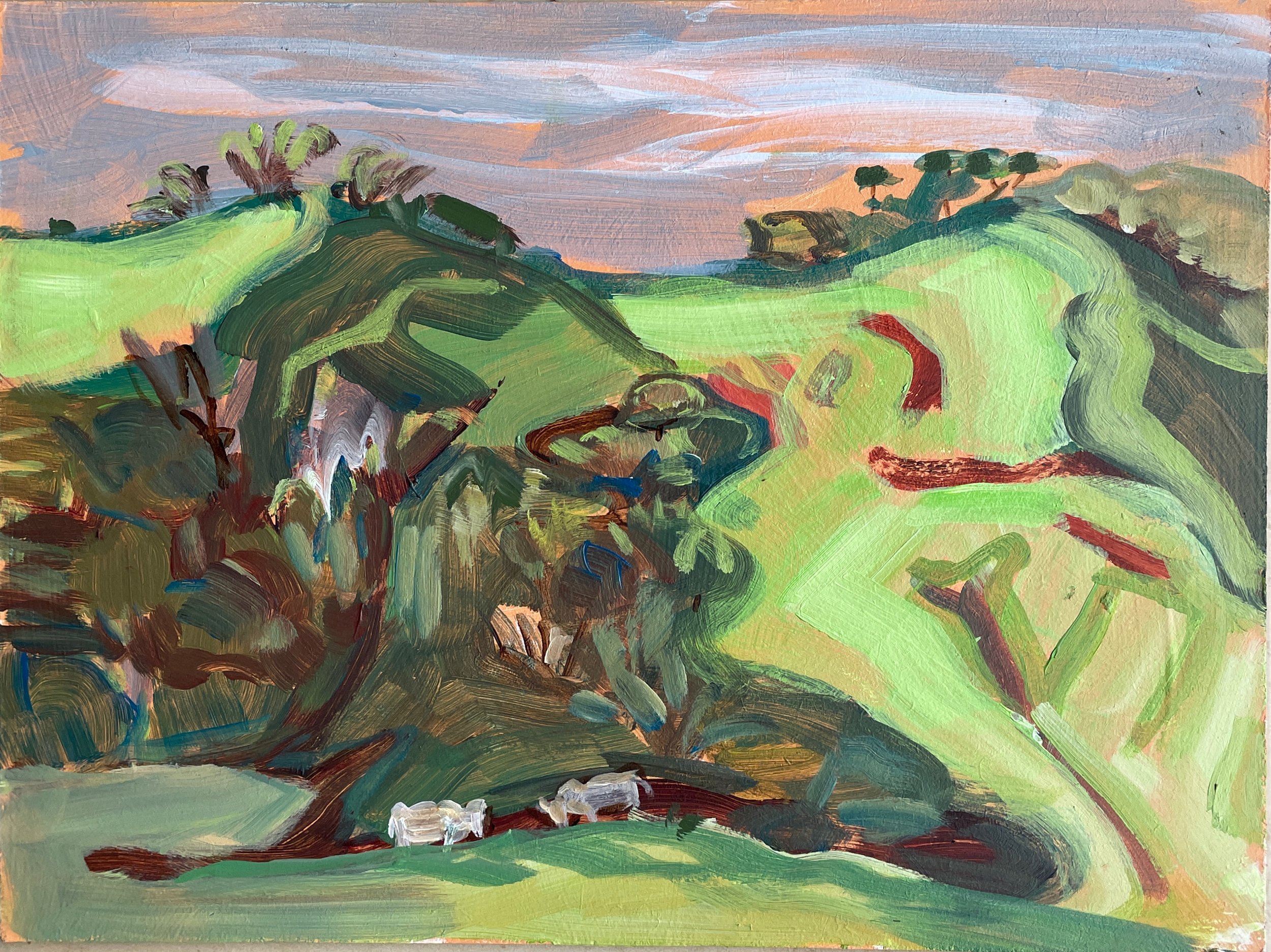 RAVINE IN COSTA RICA - 9x12, Acrylic on canvas, $225. (Framed)