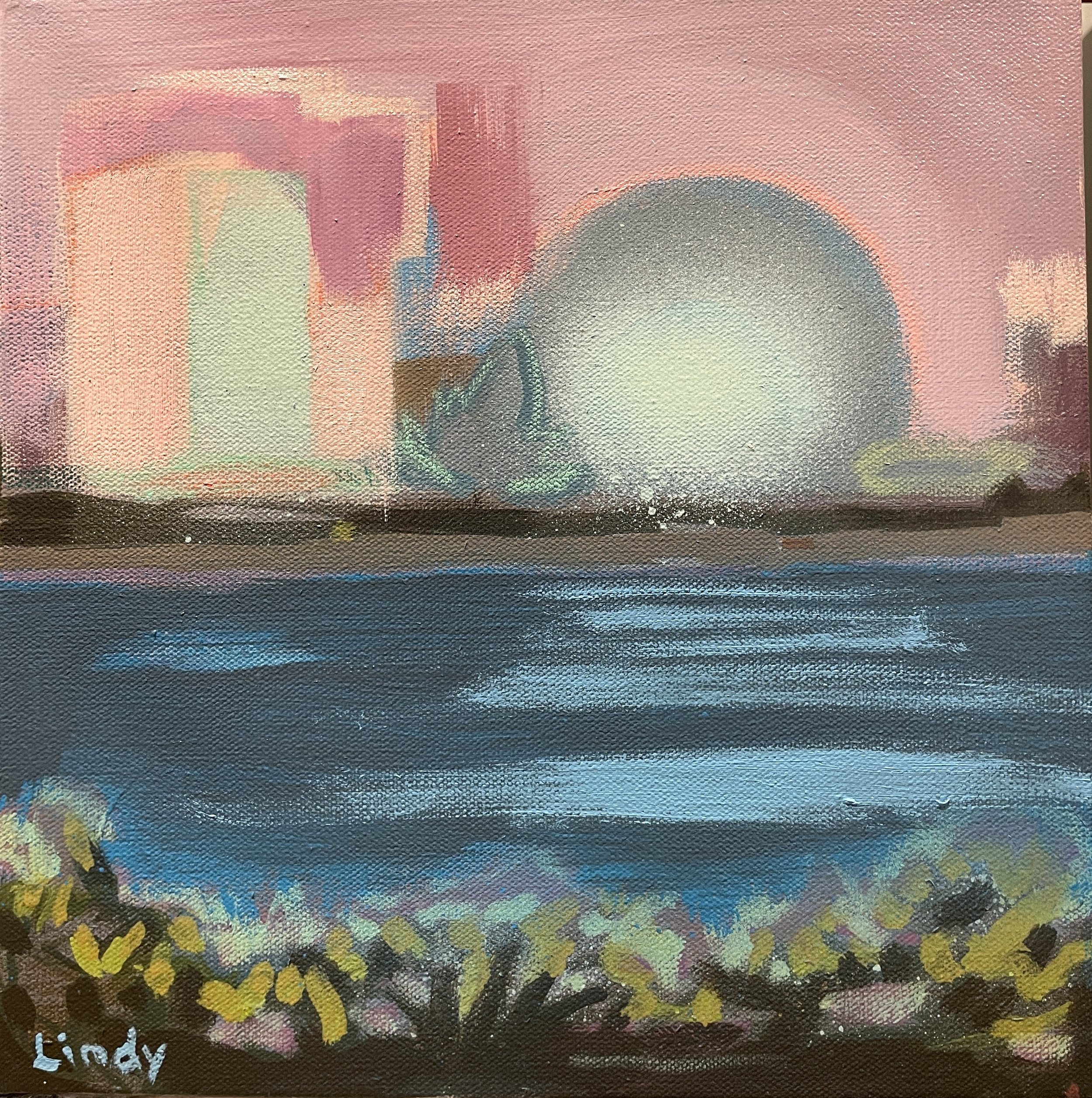 MOON KEY - 12x12x1.5, acrylic/oil on canvas, SOLD