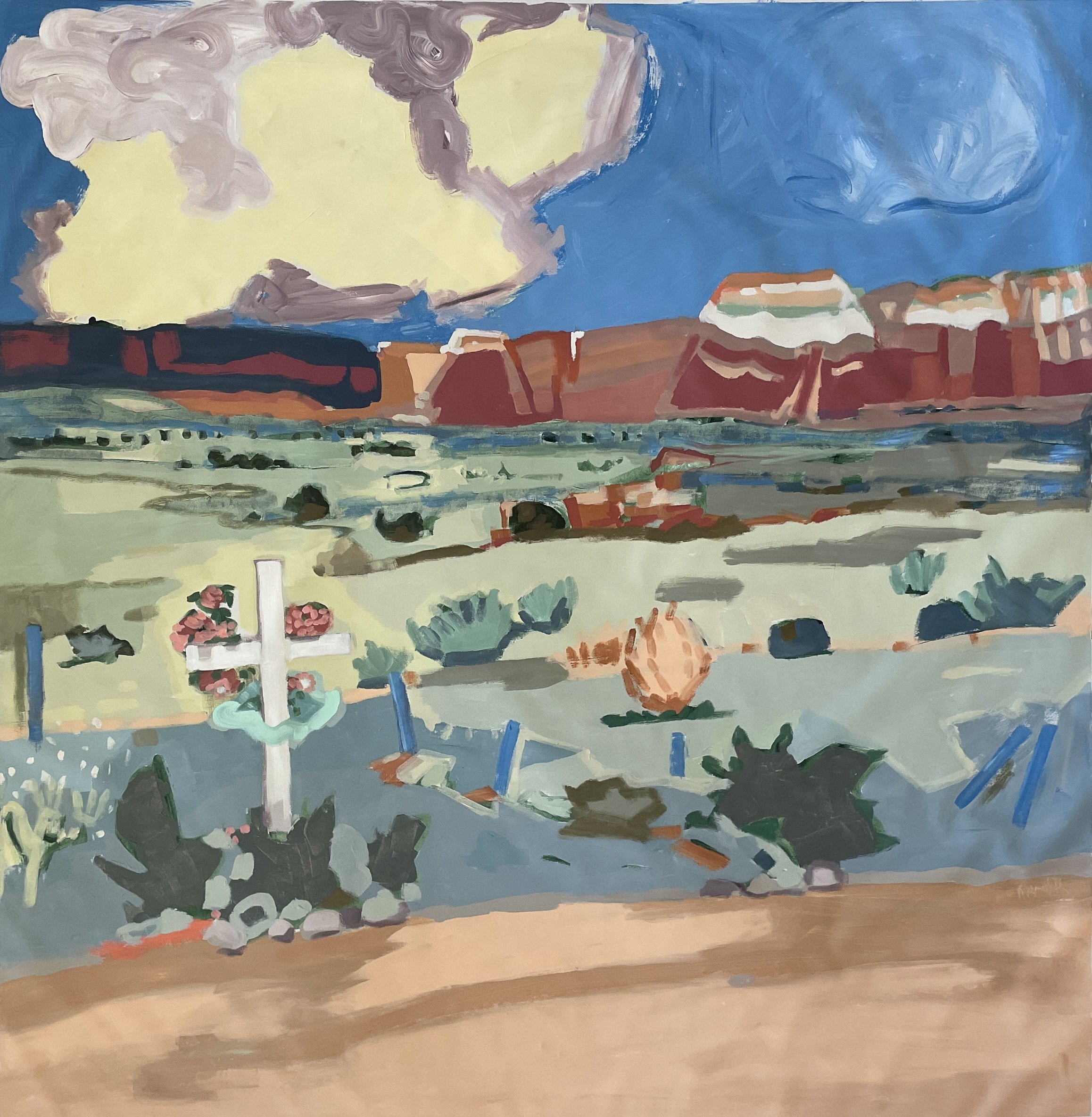 BACK SEAT STORY- 54x54, Acrylic on canvas, $4500