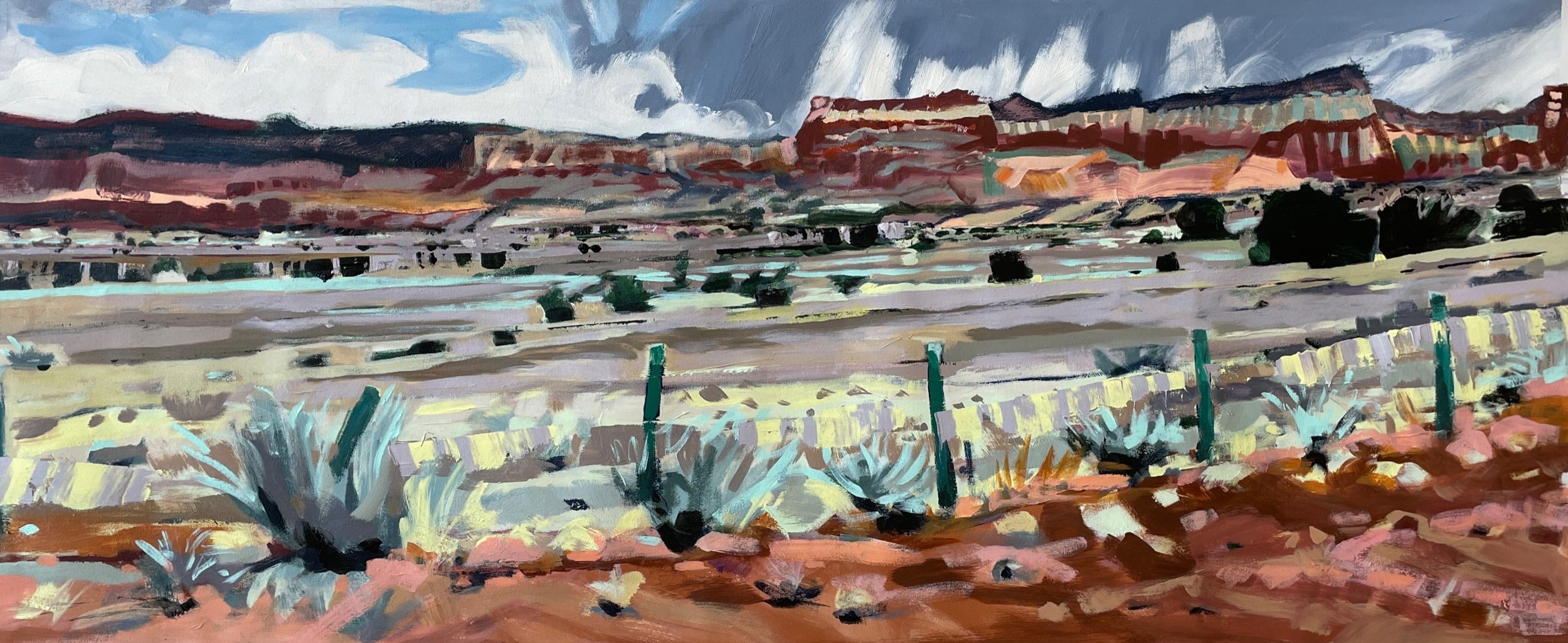 Out West- 23x54, Acrylic on canvas, $2000