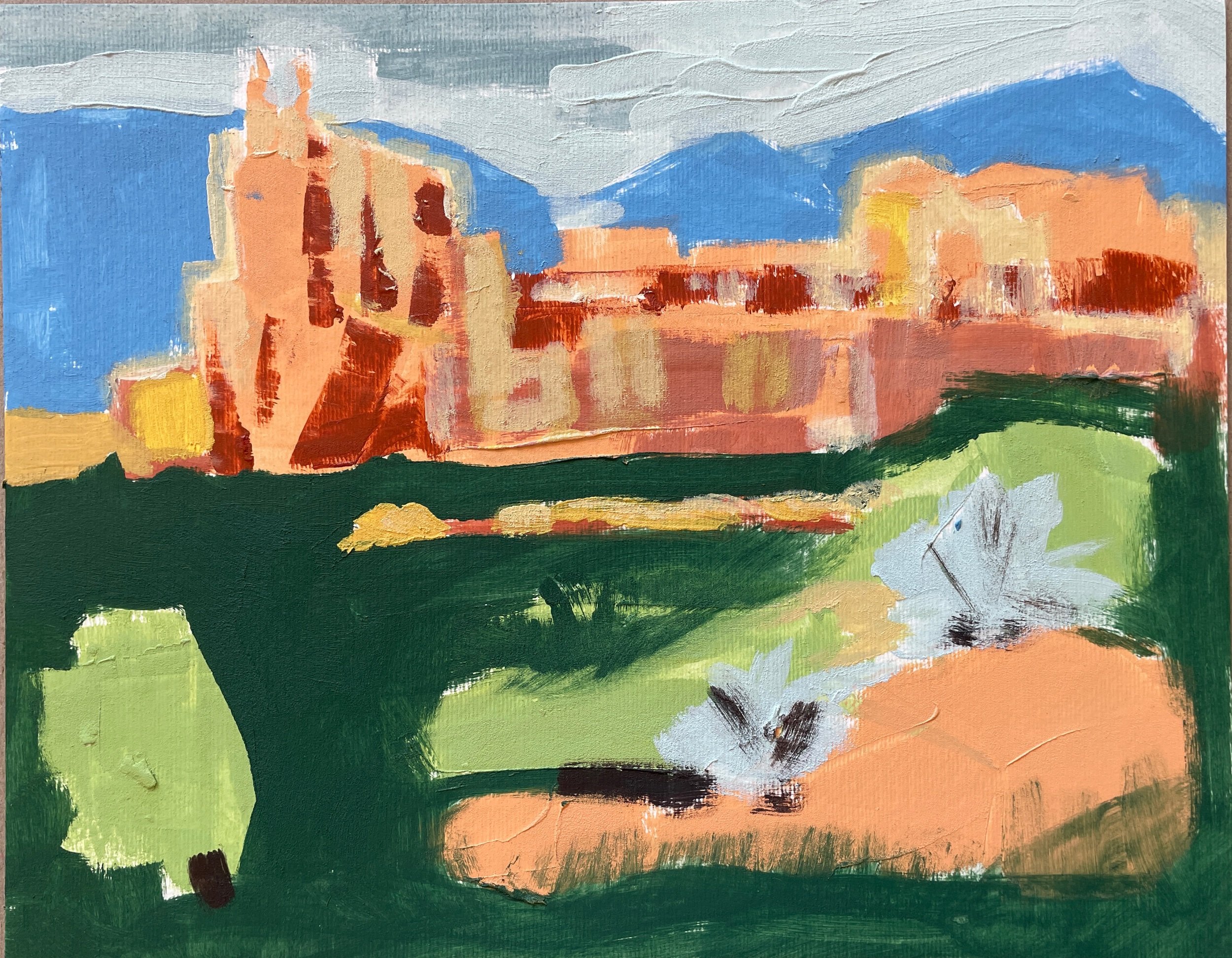 ROAD TO ABIQUIÚ 1- 11x14, Acrylic on paper. $281