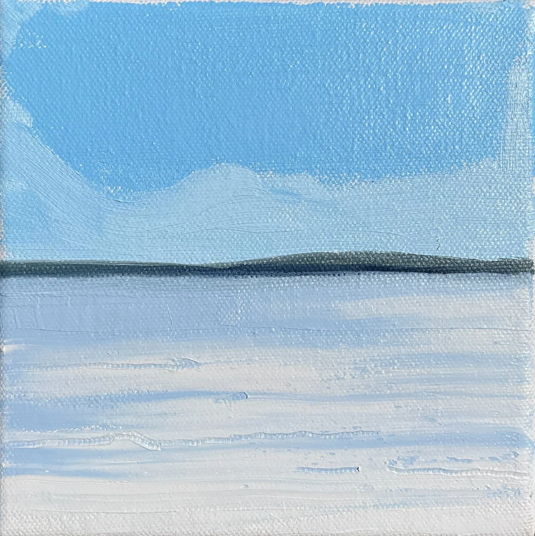 JUNE BAY I - 6"x6"x1.5", oil on canvas, $150.