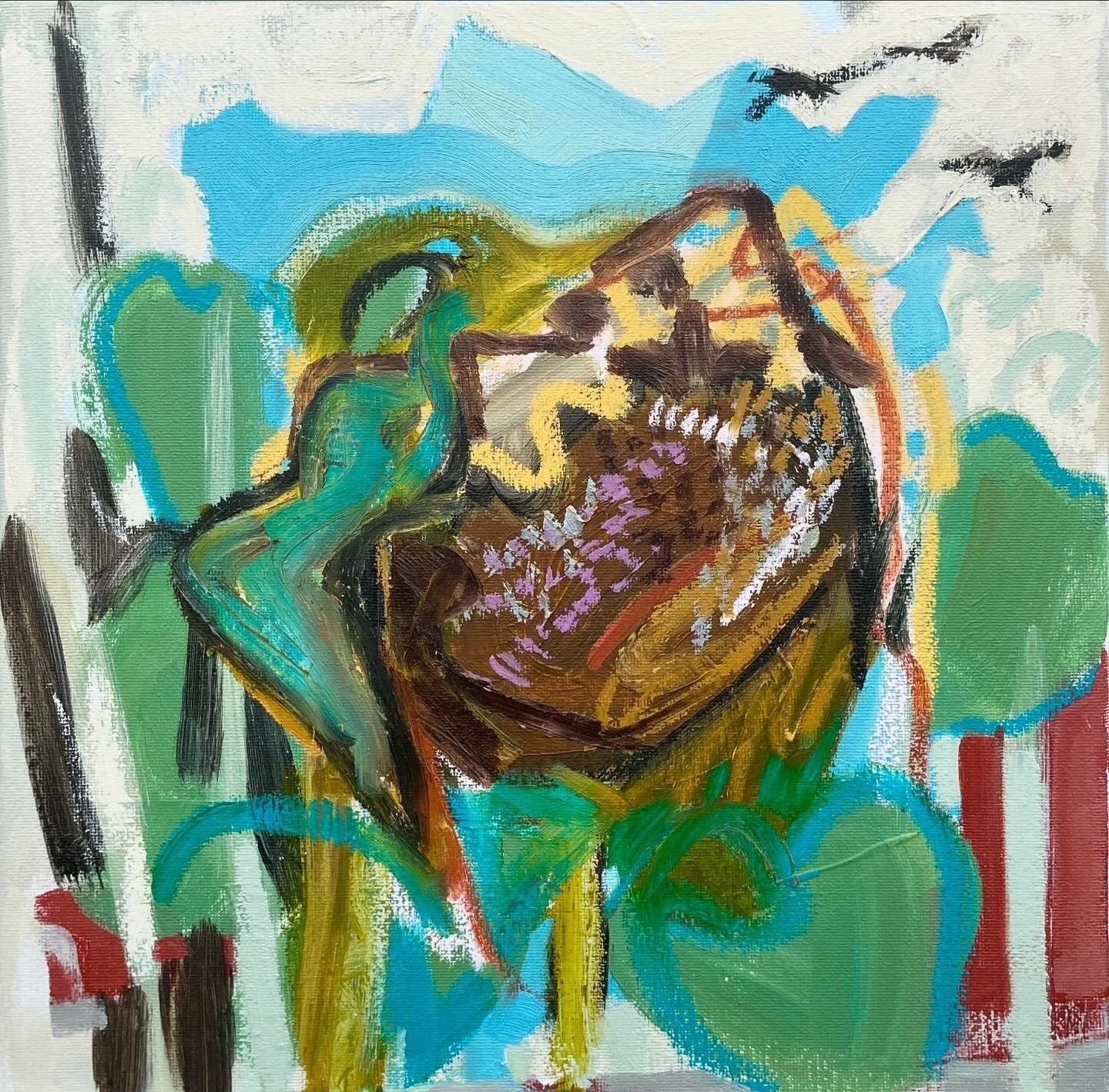 HERMAN- 12x12, oil on canvas, SOLD