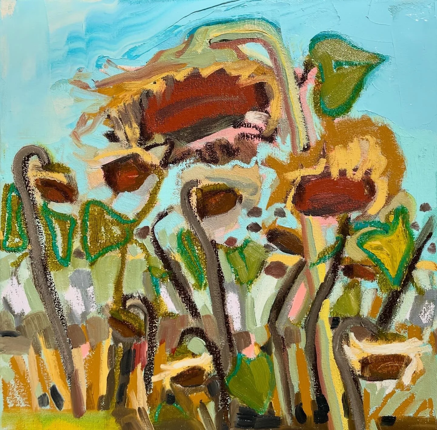 PICNIC - 12x12, oil on canvas, $360 F