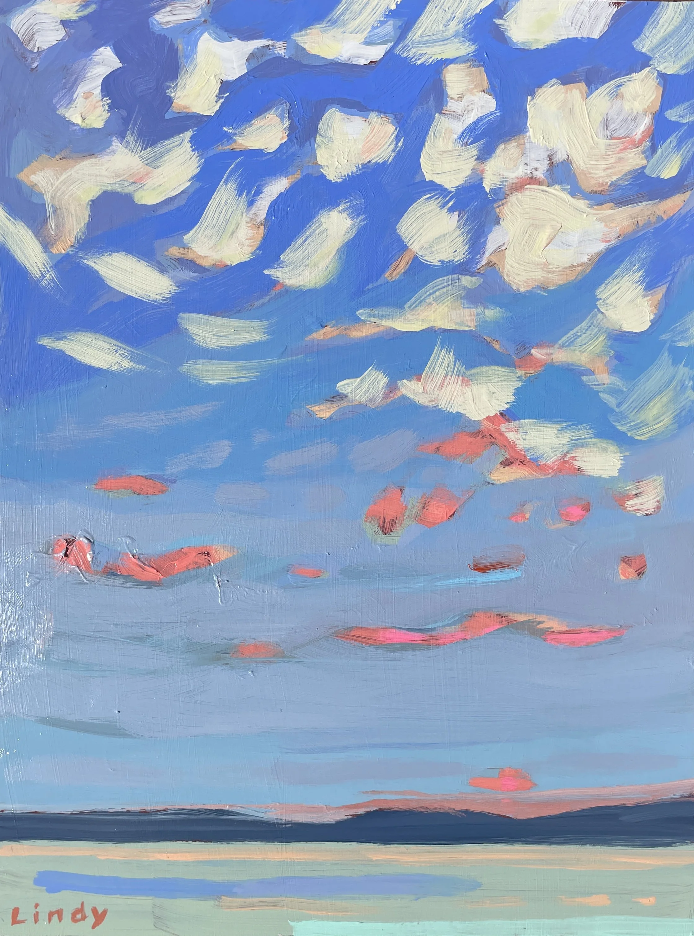 PILLOW TALK - 12X9, acrylic on aluminum panel, $350.