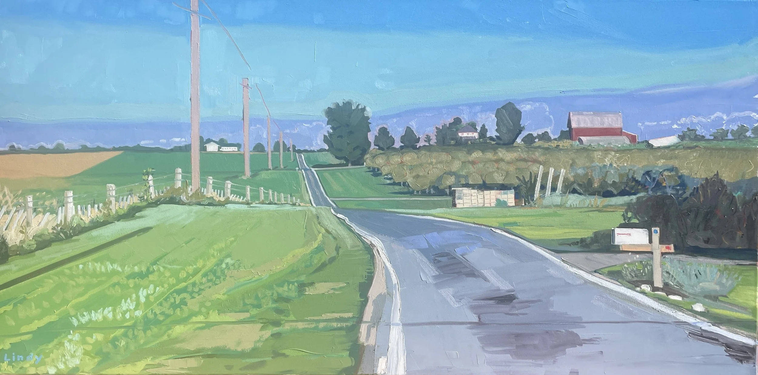 THE LETTER- 36x72x1.5, oil on canvas, $3,300.