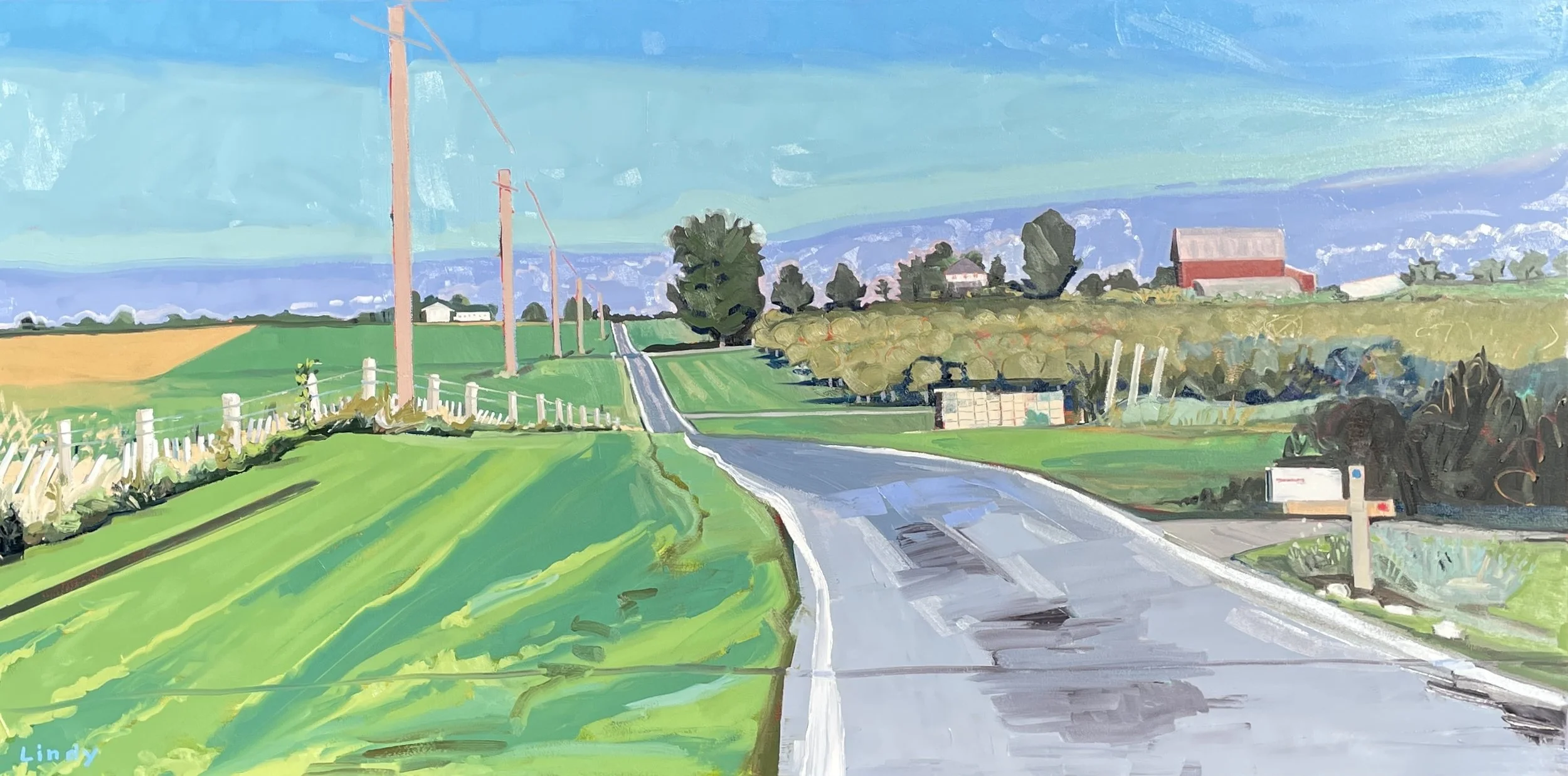 THE LETTER- 36x72x1.5, oil on canvas, $3,300.