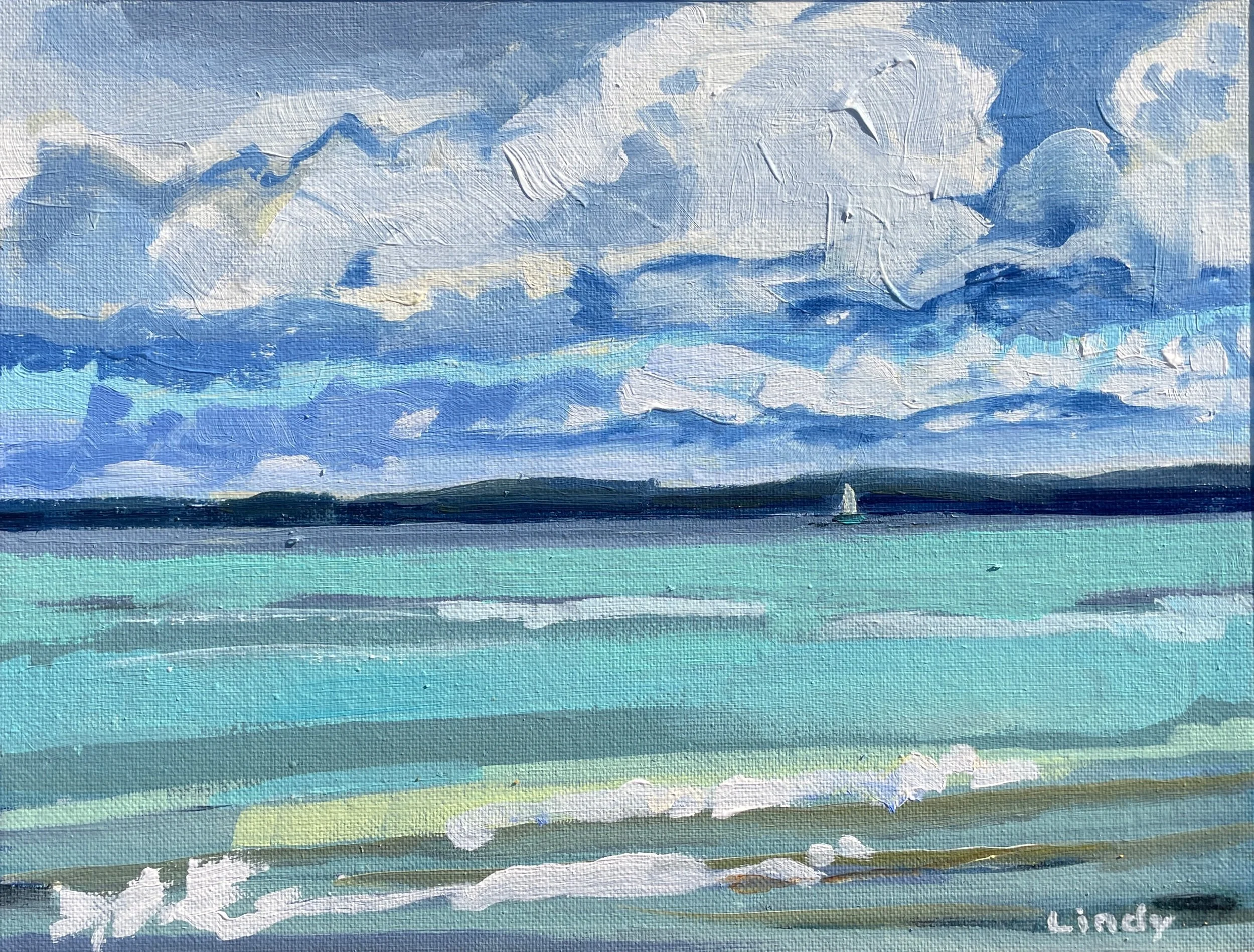 SEPTEMBER- 9X12, acrylic on panel framed, $275.